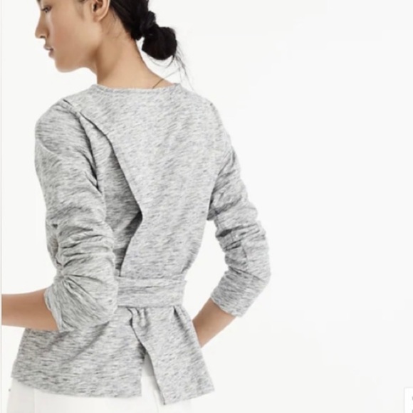 J.Crew black belted cross back top size large - Picture 10 of 11